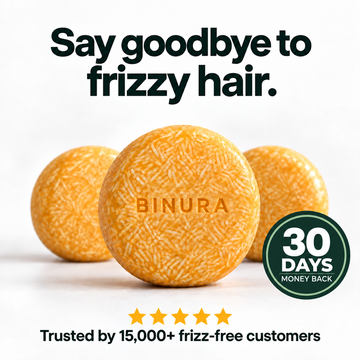 BINURA™ 4 in 1 Anti-Frizz Shampoo Bar